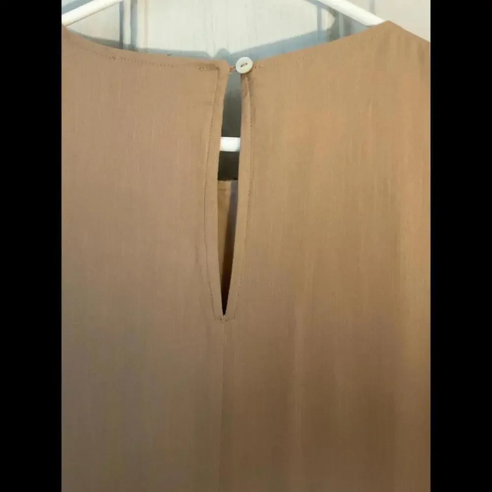 Laurie Felt Women's Dress Sleeveless Tiered Maxi Tan Beach Vacation Festival XL - Picture 9 of 9